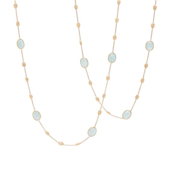 Collana Marco Bicego Donna Siviglia in Oro giallo Acquamarina CB2654-AQ01 - CB2654-AQ01